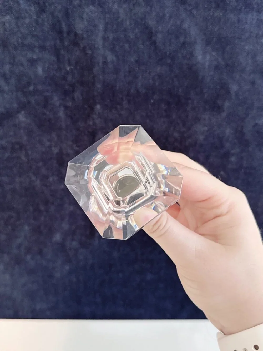 BACCARAT CRYSTAL SQUARE WHISKEY DECANTER  W STOPPER - PERFECTION PATTERN